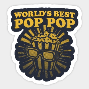 Pop Pop Shirt, Grandpa Shirt, Funny Papa Shirt, Gift For Grandpa, Fathers Day, Funny Shirt For Grandpa, World's Best Pop Pop, Popcorn Sticker